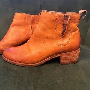 Kork-Ease Tan Ankle Booties with Elastic Panels